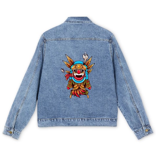 Indigenous Elegance from Afar Men's Denim Jackets