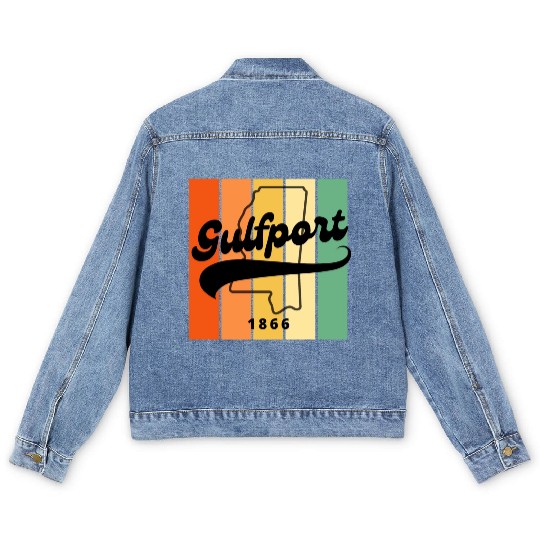 Gulfport Mississippi 1866 Men's Denim Jackets