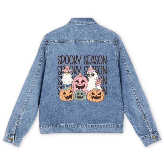 Spooky Season - Embrace the Chills Men's Denim Jackets