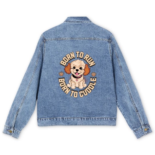 Born to Run Born to Cuddle Men's Denim Jackets