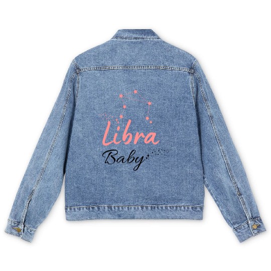 Libra Baby Astrology Cute Men's Denim Jackets