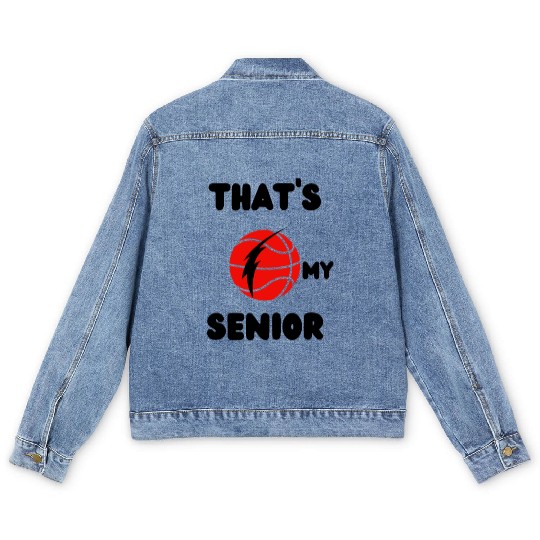 Thats My Senior Basketball, Basketball Brother ,Ba Men's Denim Jackets