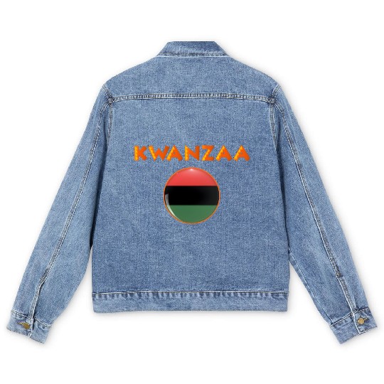 Kwanzaa's Cultural Tapestry, Songs, Dances, Drums. Men's Denim Jackets