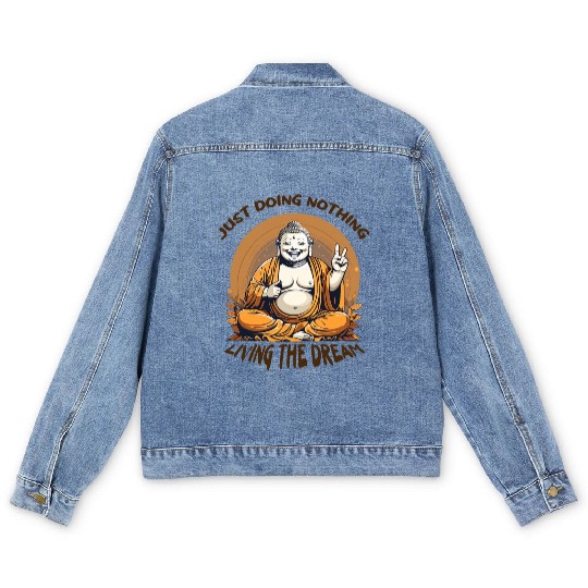 Living the dream Buddha Men's Denim Jackets