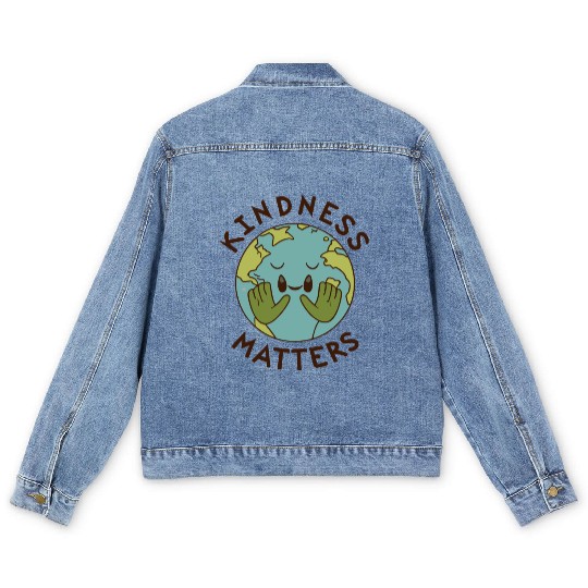 Kindness Matters Eath be Kind Men's Denim Jackets
