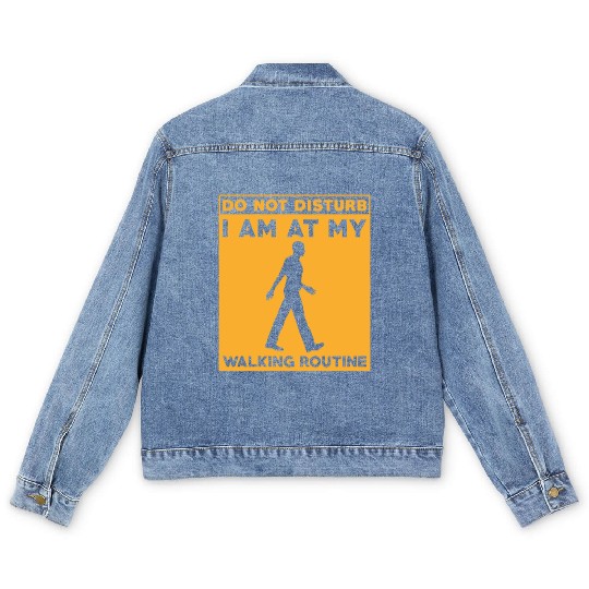 Walking Routine Fitness Design - Do Not Disturb Men's Denim Jackets