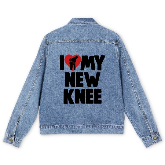 I love my New knee Men's Denim Jackets