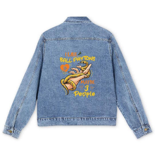 Reptile Collector Boa Serpent Snake Lover Ball Men's Denim Jackets