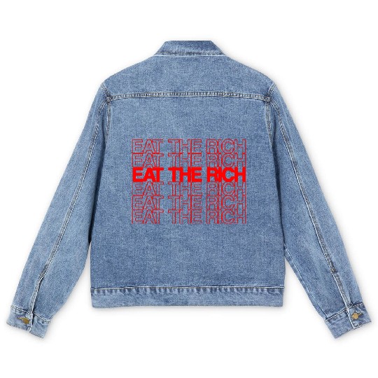 EAT THE RICH Men's Denim Jackets