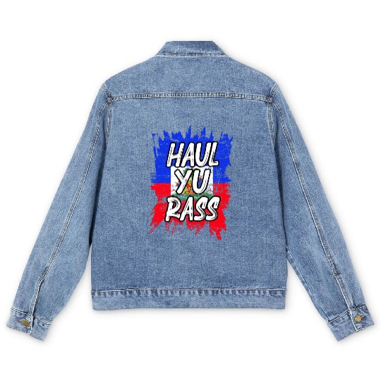 Creole Magic Afro Pride Kriol Haiti Flag Haitian Men's Denim Jackets