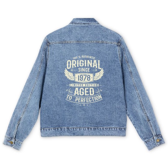1978 Vintage Birthday Gift Men's Denim Jackets
