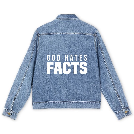 Atheism Skeptics Atheists Atheist Science Men's Denim Jackets