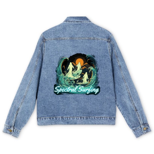 Halloween - Spectral Surfing Men's Denim Jackets