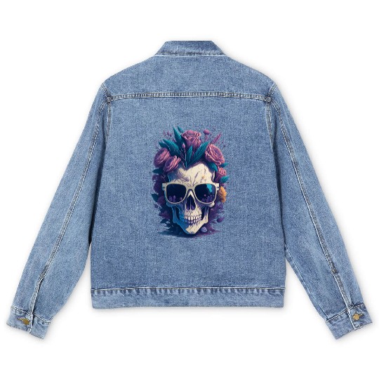 Floral Skull | C02 Men's Denim Jackets