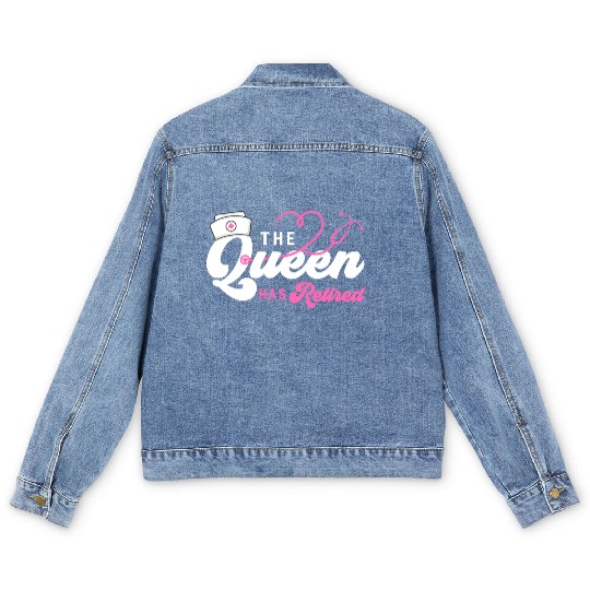 The Queen Retired nurse Men's Denim Jackets