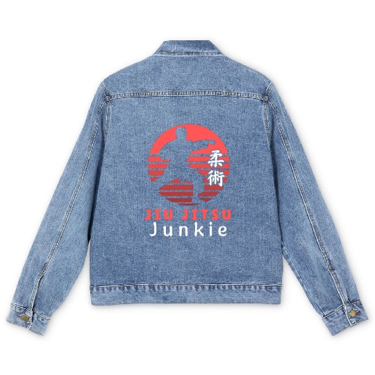 Jiu jitsu Japanese fight art form Men's Denim Jackets