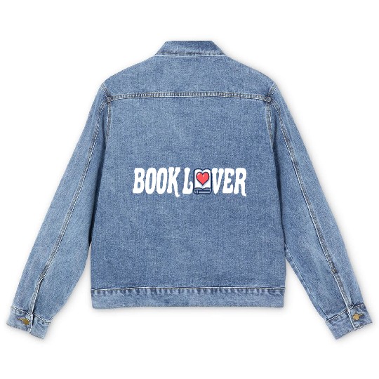 Bookworm Reading Literature Page-turner Book Lover Men's Denim Jackets