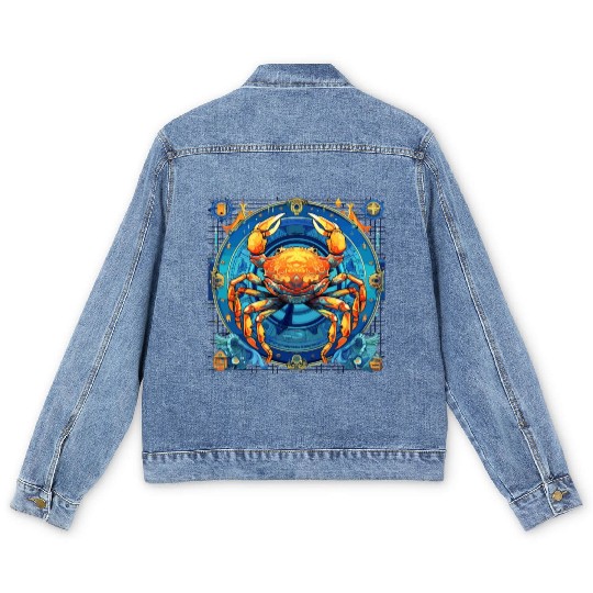 Embrace Your Cancer Identity: Cancer Zodiac Men's Denim Jackets
