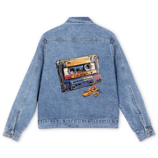 90s Nostalgia Cassette Men's Denim Jackets