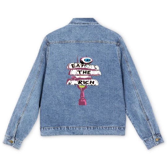 Express yourself with an Eat the Rich Men's Denim Jackets