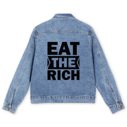 President Shawn Fain Eat The Rich UAW Men's Denim Jackets