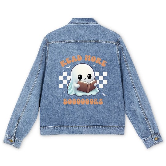 Read More Booooks | Book Lover | Funny Teacher Men's Denim Jackets