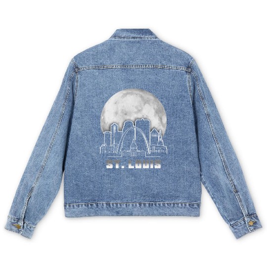 St. Louis Missouri Full Moon Men's Denim Jackets