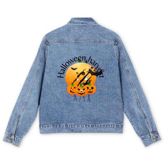 Halloween Harvest Be Courageous Men's Denim Jackets