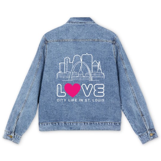 Love City Life in St. Louis Missouri Men's Denim Jackets