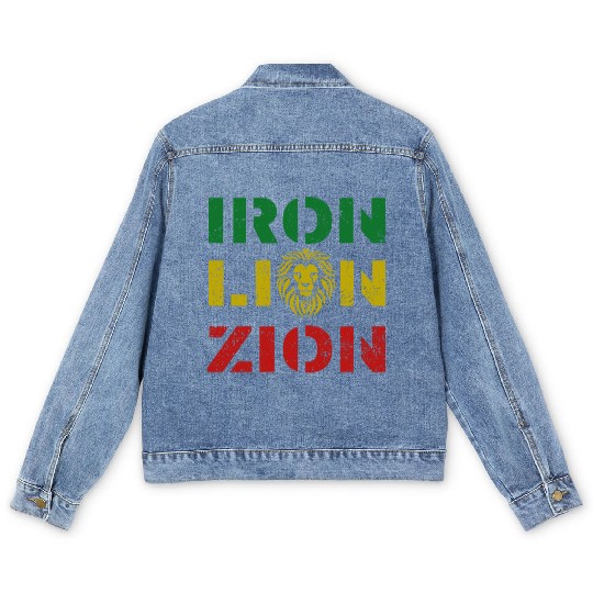 iron lion zion Men's Denim Jackets