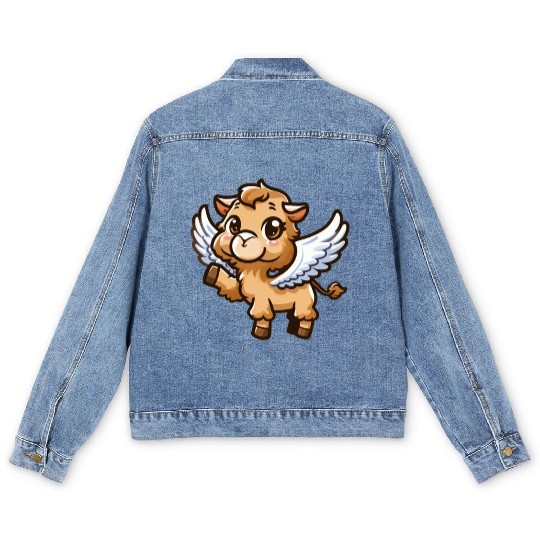 Angel Camel: Heavenly Comic Style Men's Denim Jackets