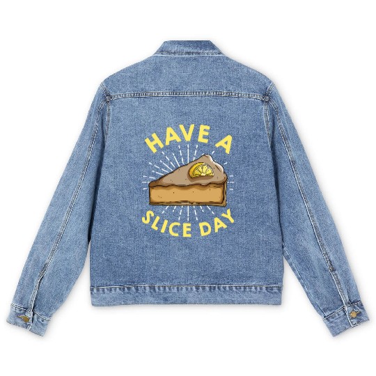 Funny Key Lime Pie Lover Dessert Men's Denim Jackets
