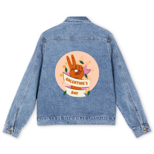 Be My Galentine. Galentine's Day Men's Denim Jackets
