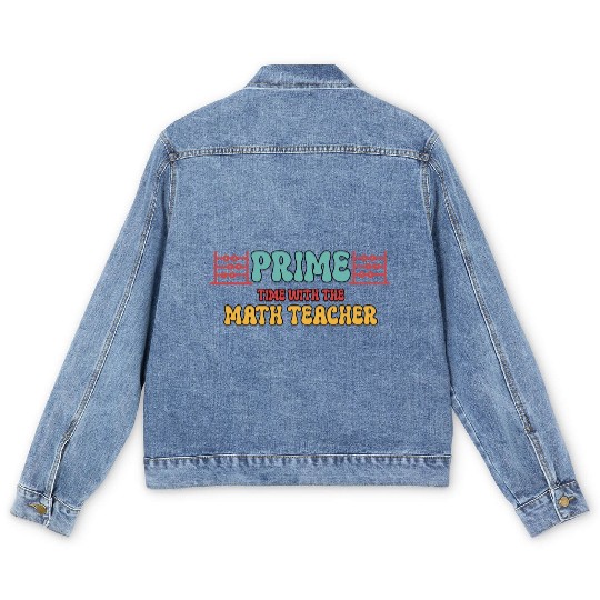 Prime Time With The Math Teacher Men's Denim Jackets
