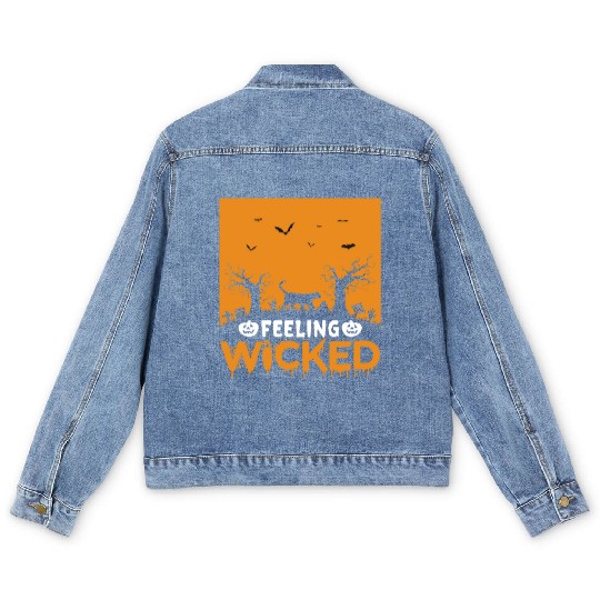 Halloween Feeling wicked Men's Denim Jackets