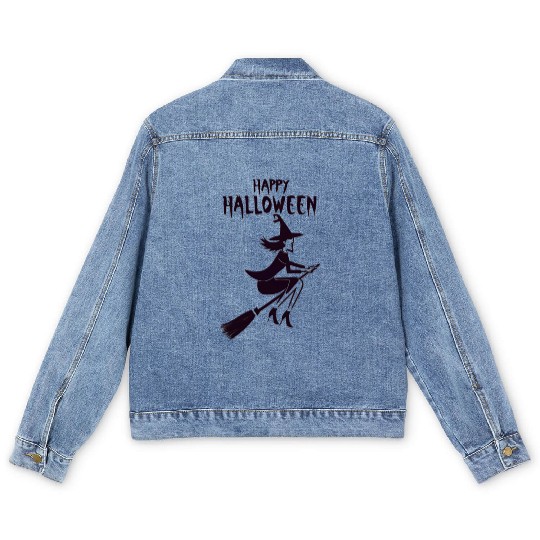 Happy Halloween brings joy and spookiness Men's Denim Jackets