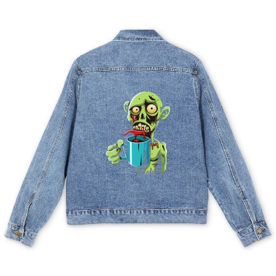 green zombie Men's Denim Jackets