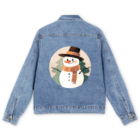 Snowman Men's Denim Jackets