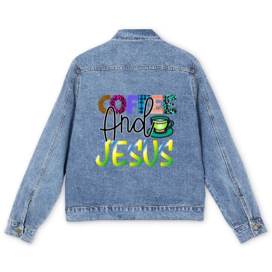 Coffee And Jesus Men's Denim Jackets