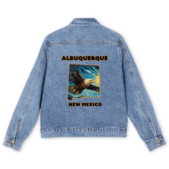 New Mexico - Eagle Men's Denim Jackets