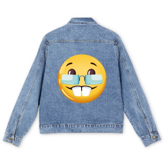 GOOFY AHH nerd goofy ahh meme Men's Denim Jackets