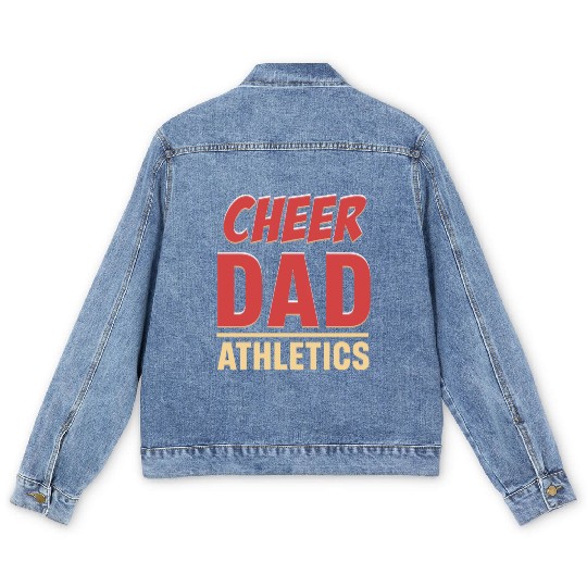 Cheer Dad Athletics Sports Football Gymnastics Men's Denim Jackets