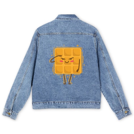 Waffle salutes Pastry Snack Men's Denim Jackets