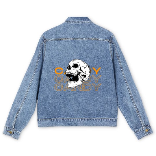 Candy Candy Candy Skull Men's Denim Jackets