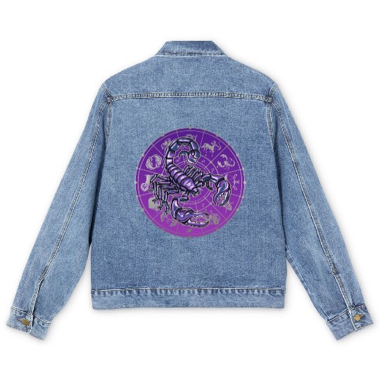 Scorpio Zodiac star sign horoscope Astrology Men's Denim Jackets