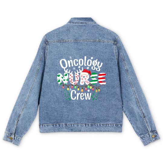 One merry Oncology Nurse Christmas Men's Denim Jackets