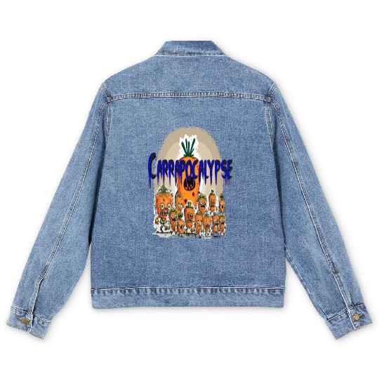 Carrapocalypse - The Carrot Zombie Take Over Men's Denim Jackets