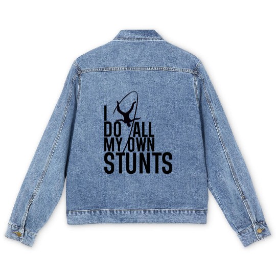 "I Do My Own Stunts" Daredevil Design Men's Denim Jackets