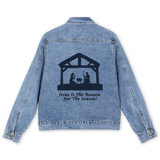 Jesus Is The Reason For The Season Men's Denim Jackets