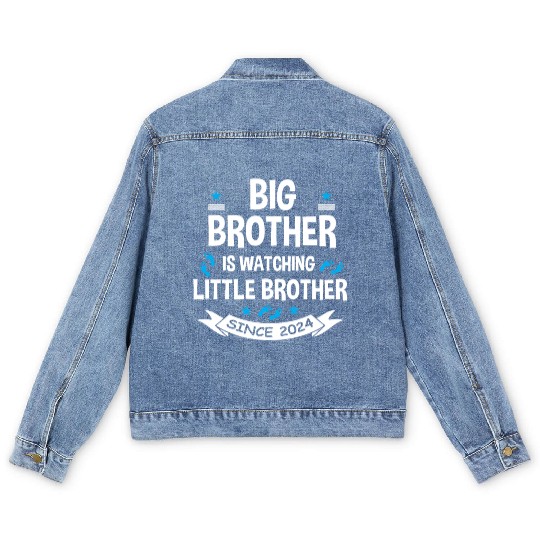 Big Brother Watching Little Brother 2024 Baby Men's Denim Jackets